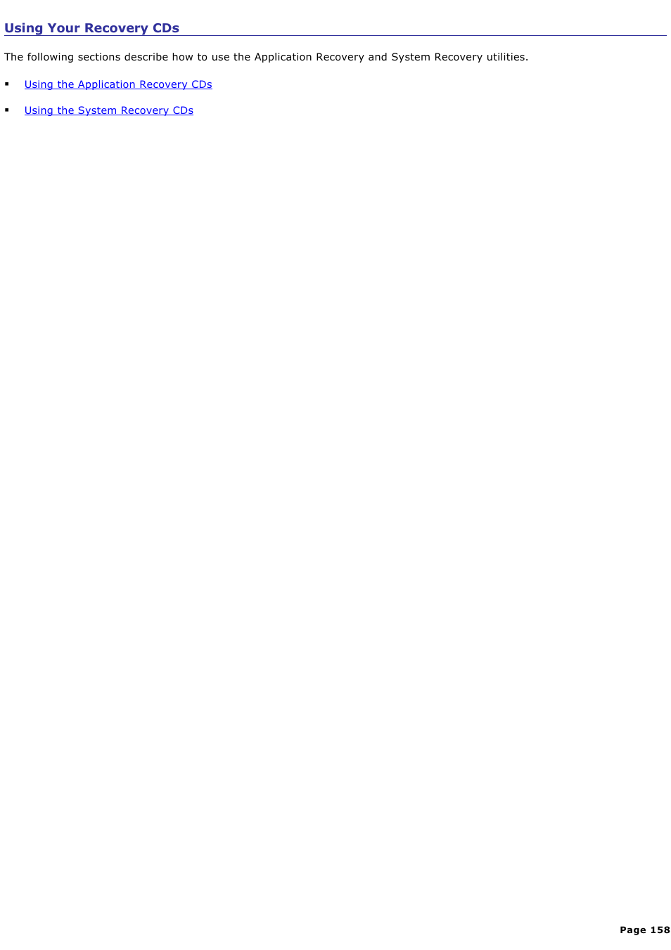 Using your recovery cds | Sony PCG-GRX700P User Manual | Page 158 / 170