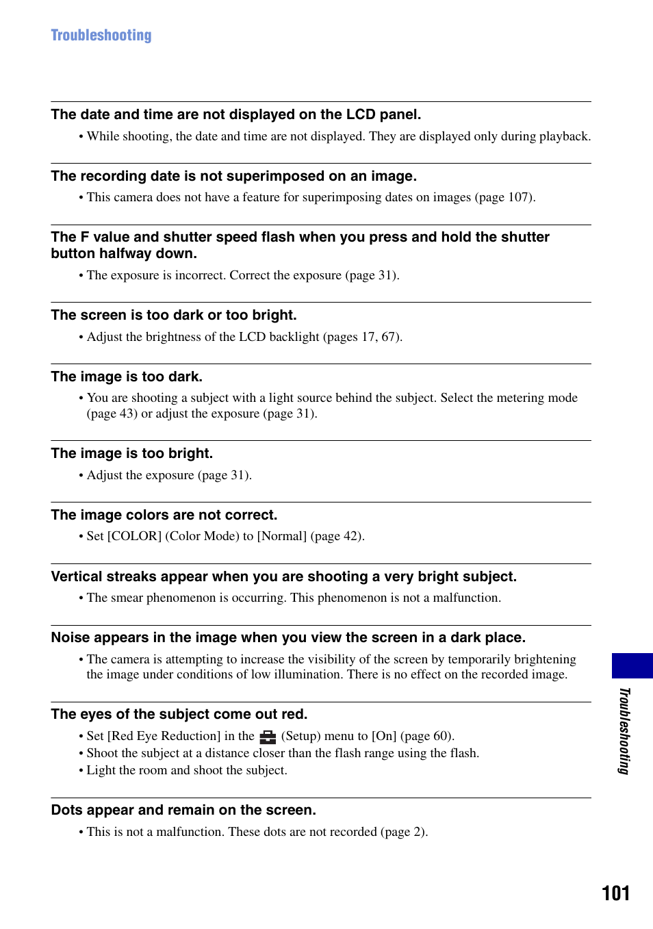 Sony DSC-T50 User Manual | Page 101 / 120