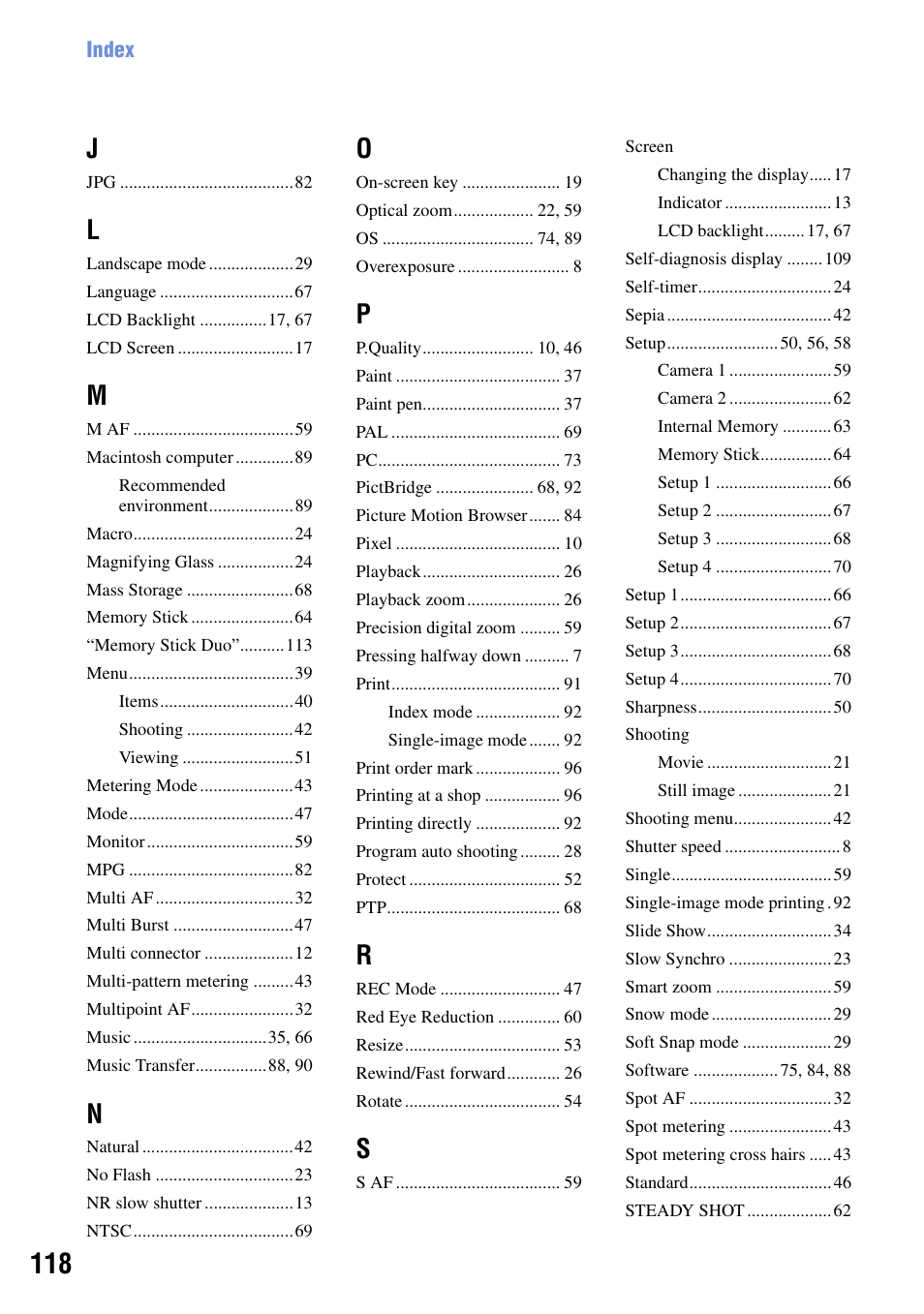 Sony DSC-T50 User Manual | Page 118 / 120