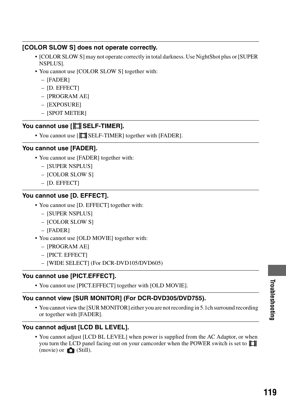 Sony DCR-DVD205 User Manual | Page 119 / 156