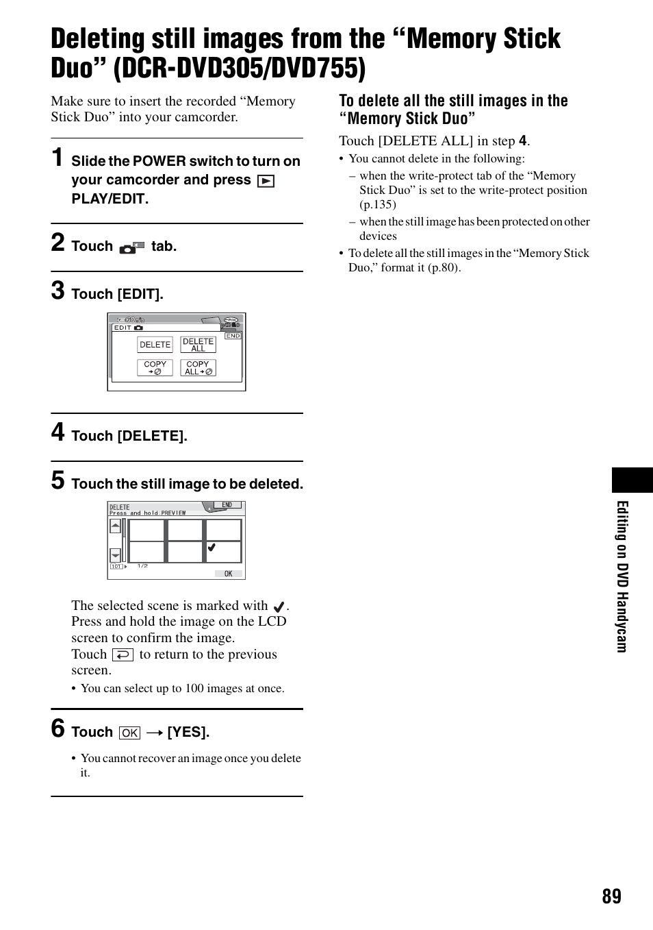 P.89 | Sony DCR-DVD205 User Manual | Page 89 / 156