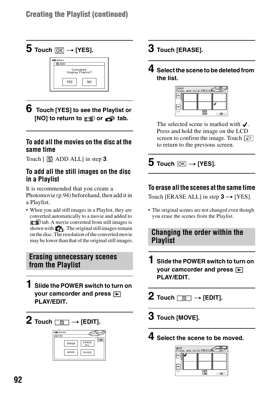 Sony DCR-DVD205 User Manual | Page 92 / 156