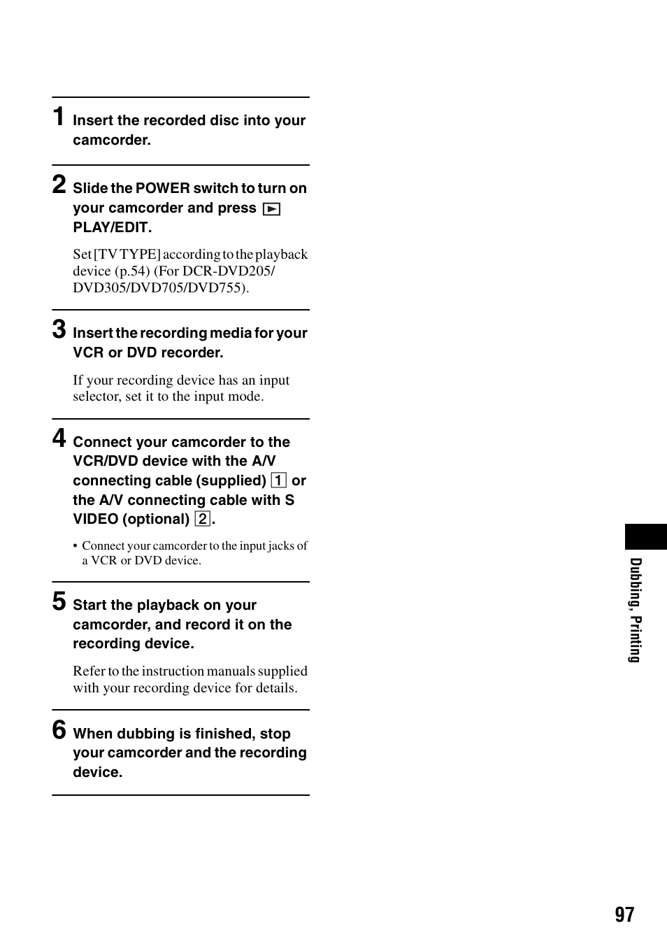 Sony DCR-DVD205 User Manual | Page 97 / 156