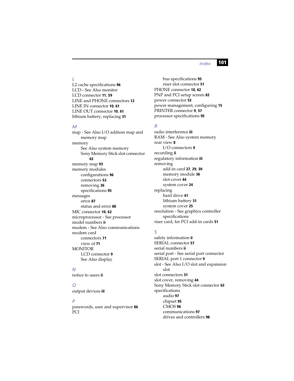 Sony PCV-L630 User Manual | Page 109 / 110