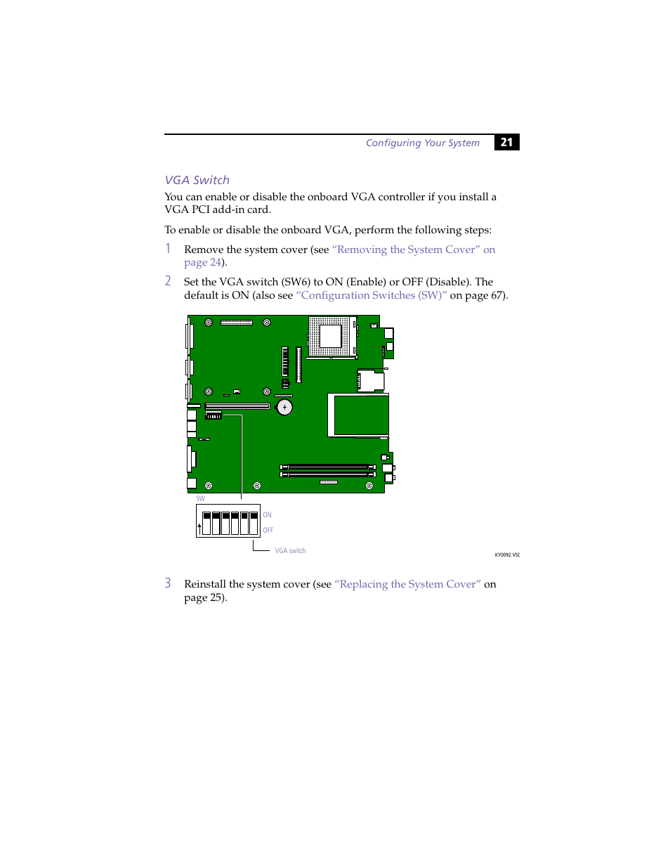 Vga switch, Line in and line out connectors, 21 vga switch | Sony PCV-L630 User Manual | Page 29 / 110