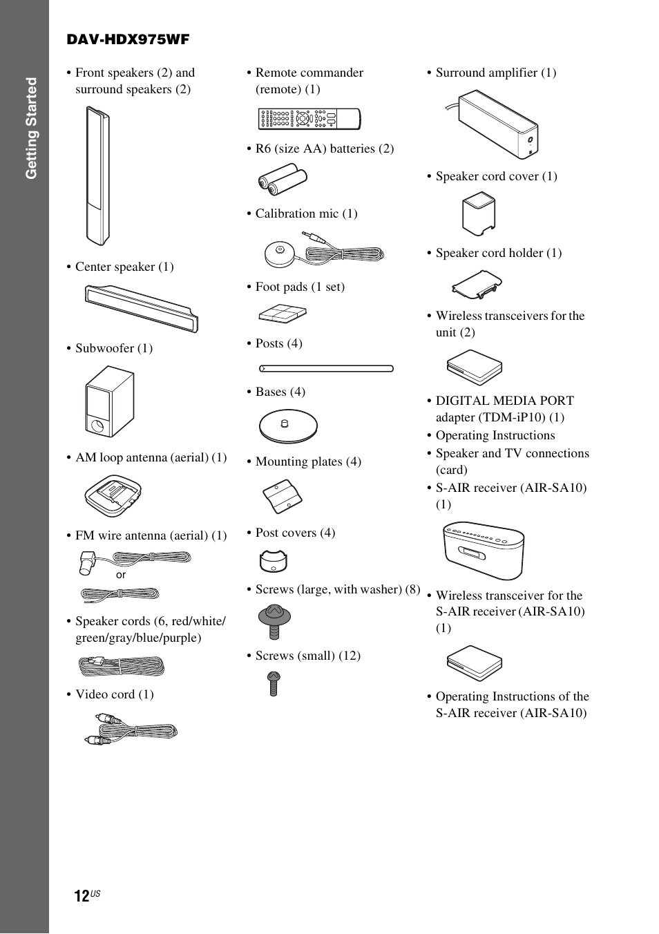 Sony HCD-HDX678WF User Manual | Page 12 / 128