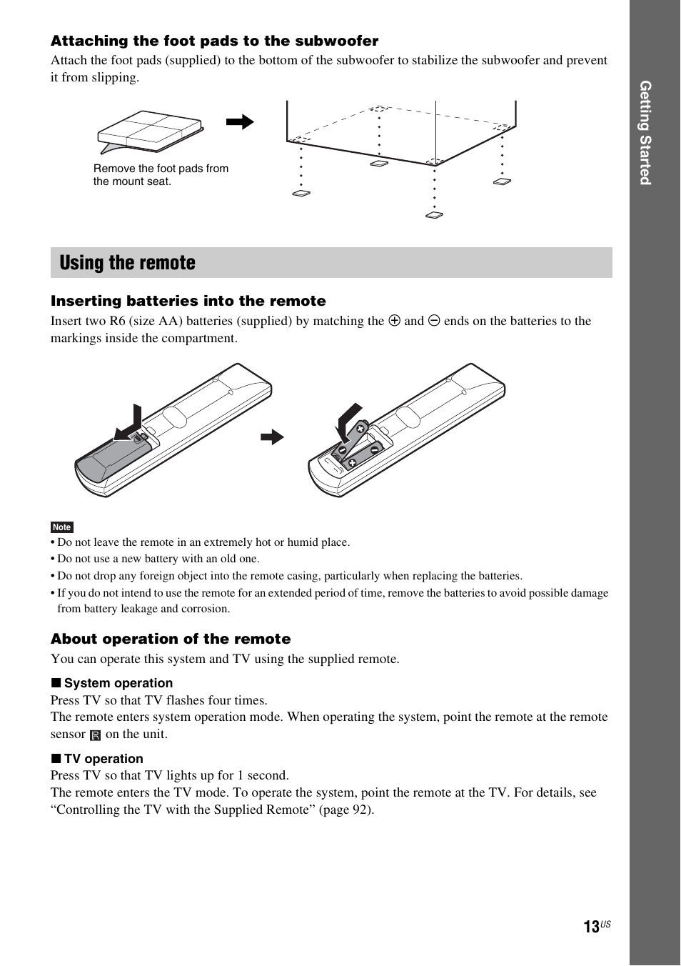 Using the remote | Sony HCD-HDX678WF User Manual | Page 13 / 128