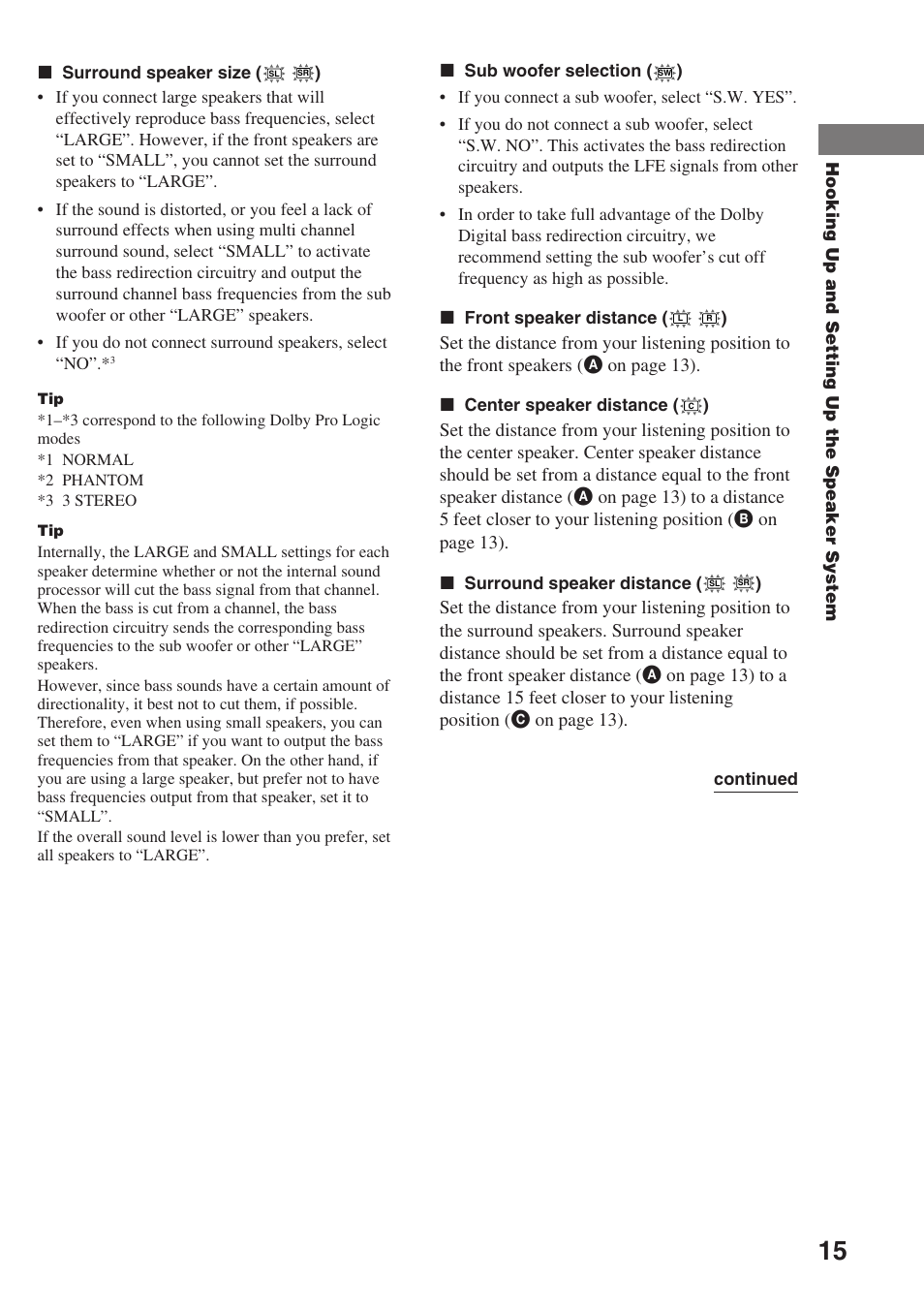 Sony STR-SL7 User Manual | Page 15 / 36
