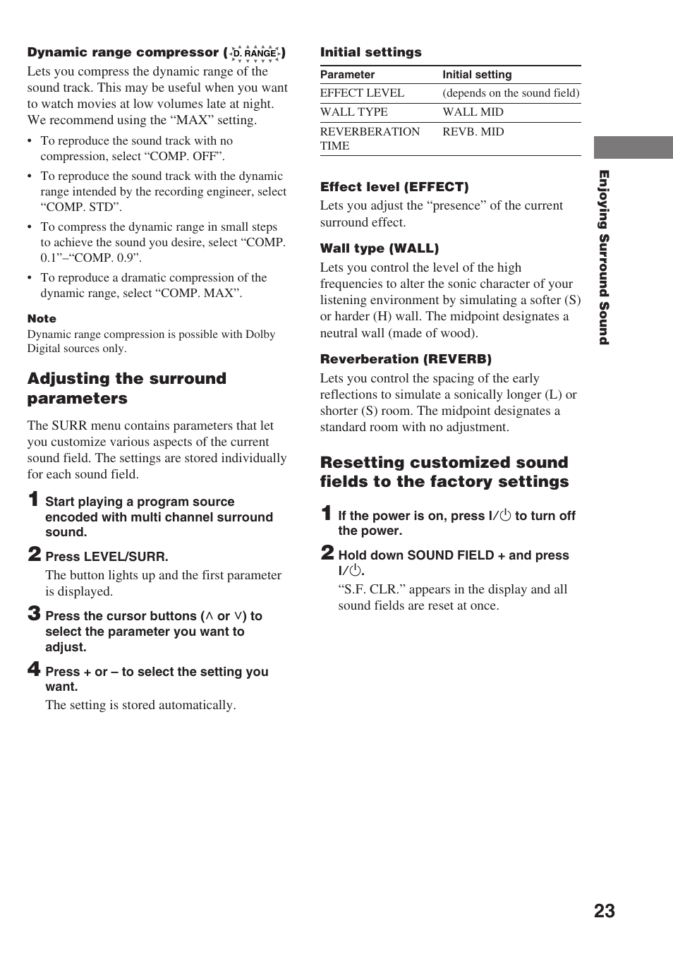 Sony STR-SL7 User Manual | Page 23 / 36