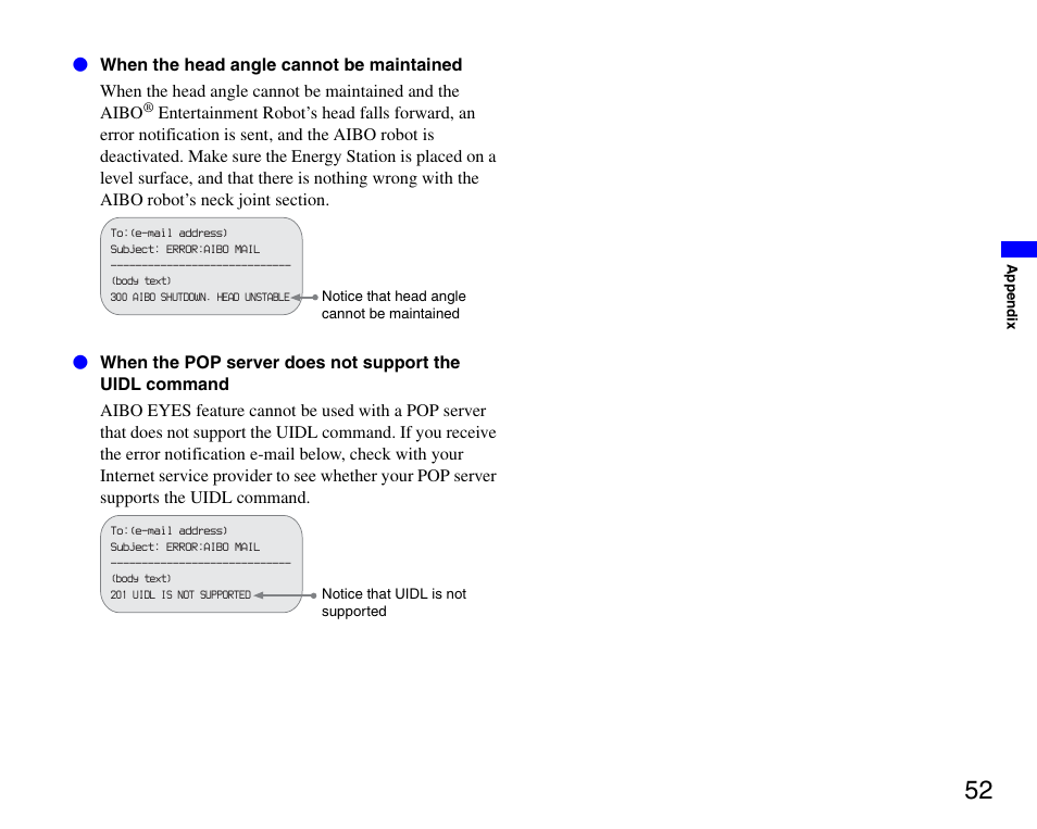 Sony ERS-7M3 User Manual | Page 52 / 63