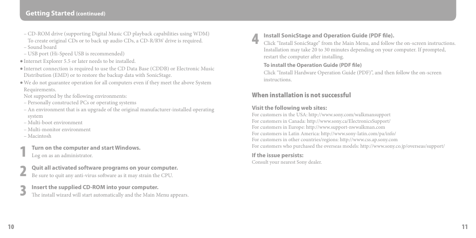 Sony NW-S703F User Manual | Page 6 / 14