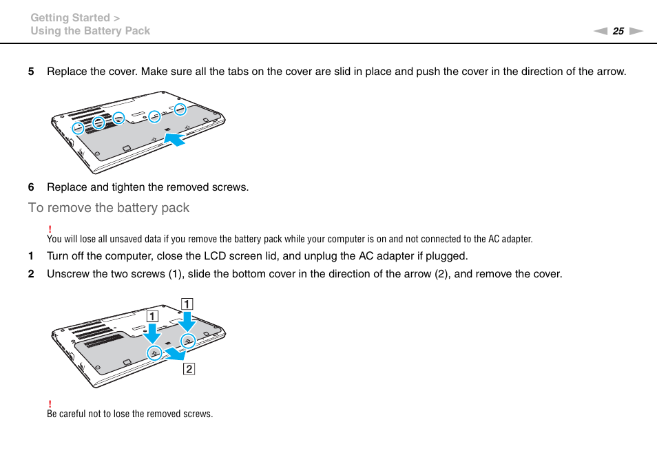 Sony VPCSC1AFM User Manual | Page 25 / 210