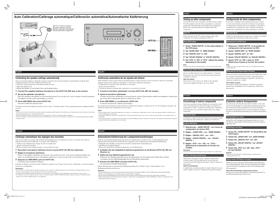 Speakers (off/a/b/a+b) muting | Sony STR-DG510 User Manual | Page 2 / 2