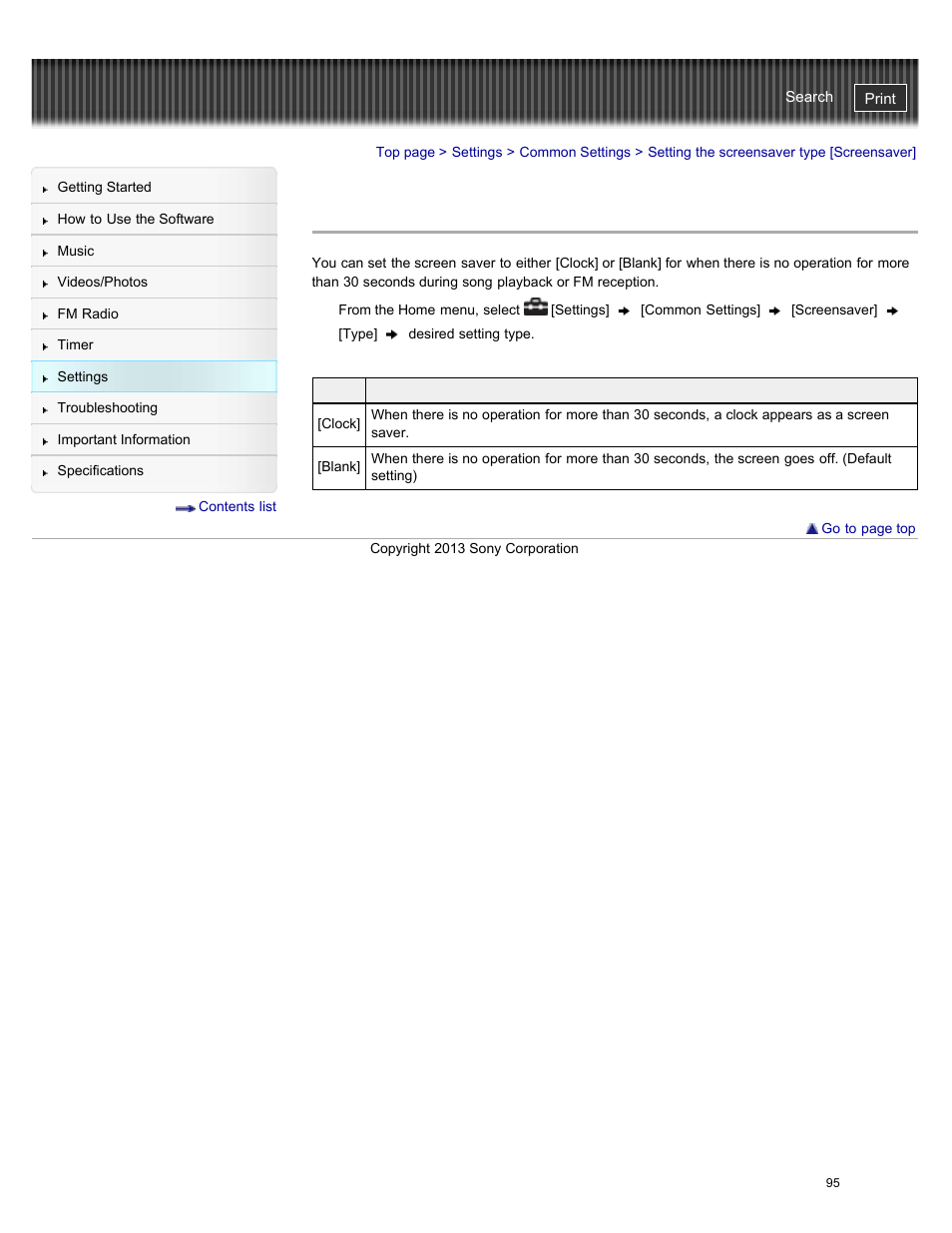 Setting the screensaver type [screensaver, Details, While | Sony NWZ-E384BLK User Manual | Page 101 / 162