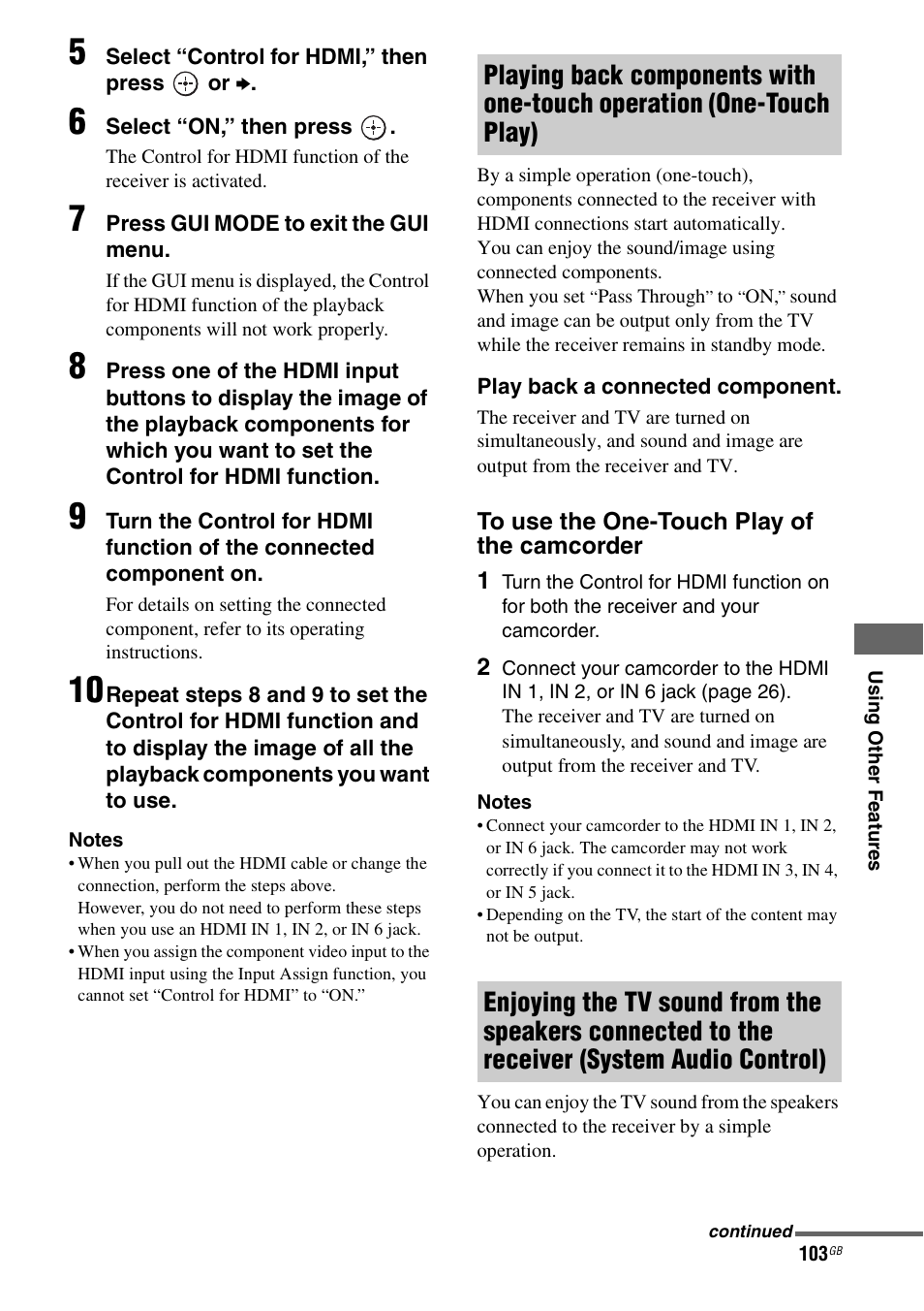 Sony STR-DA5600ES User Manual | Page 103 / 178