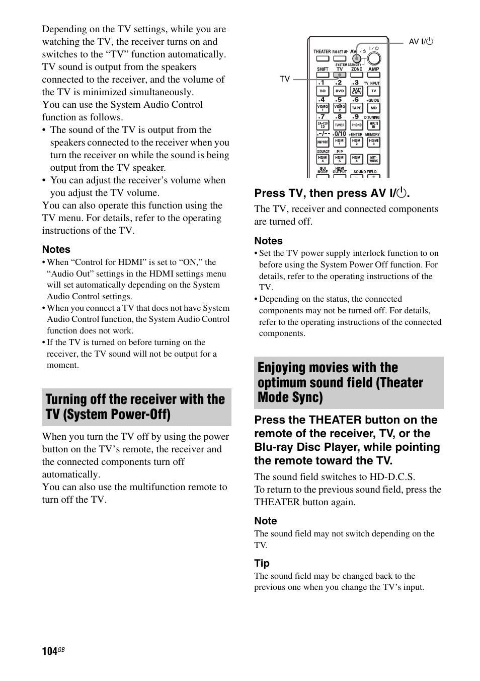Sony STR-DA5600ES User Manual | Page 104 / 178