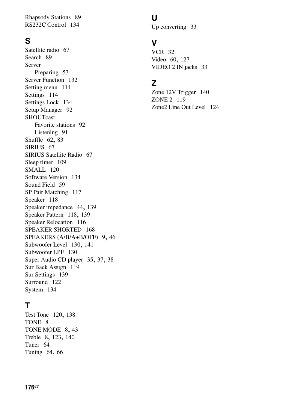 Sony STR-DA5600ES User Manual | Page 176 / 178