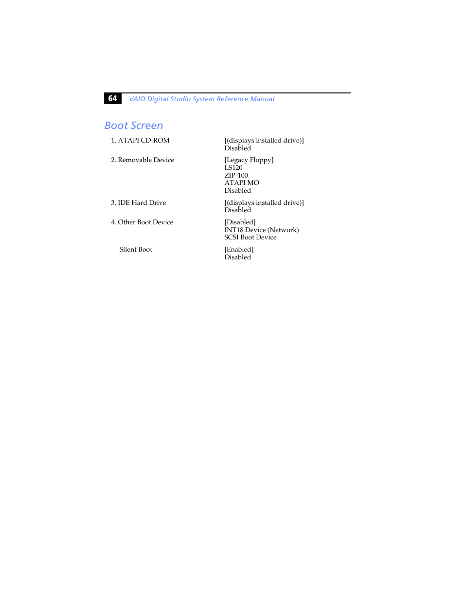 Boot screen | Sony PCV-RX590G User Manual | Page 76 / 98