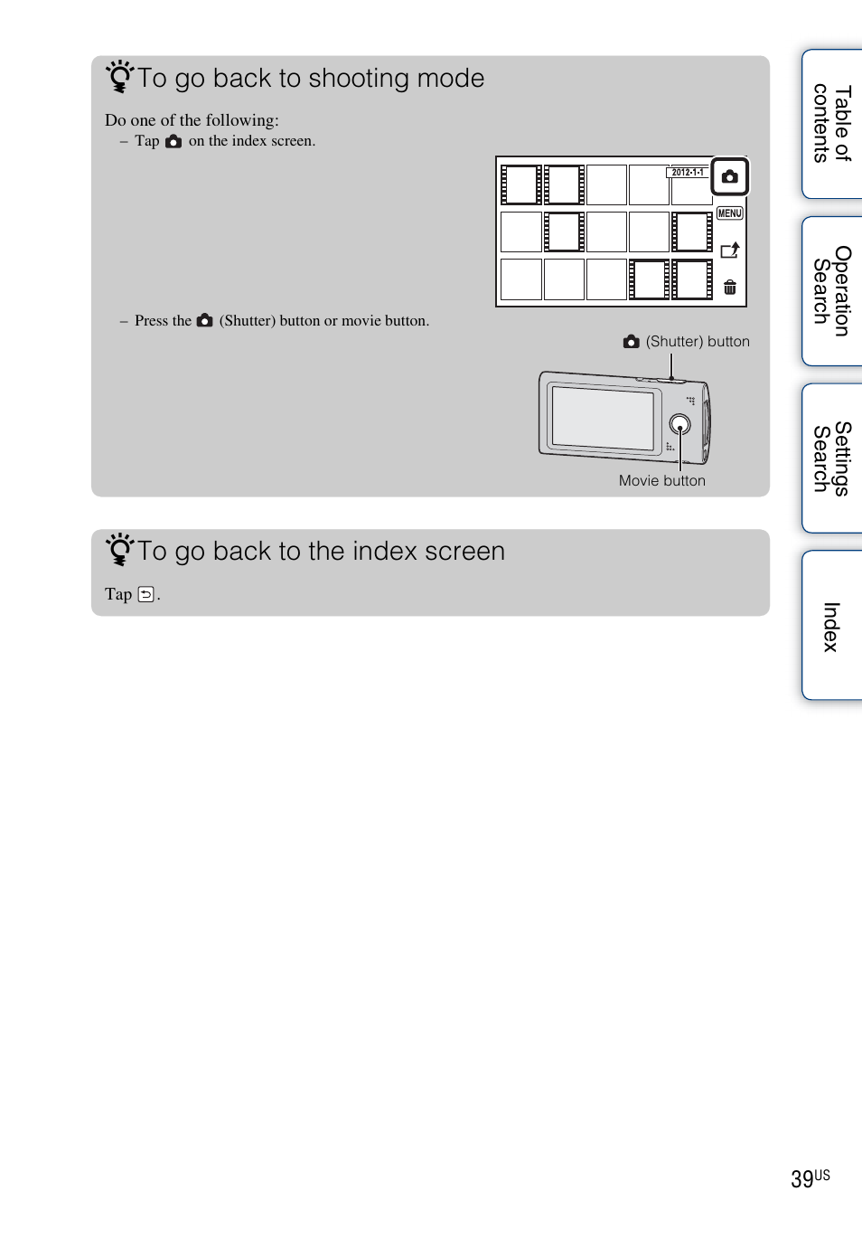 Sony bloggie MHS-TS55 User Manual | Page 39 / 75