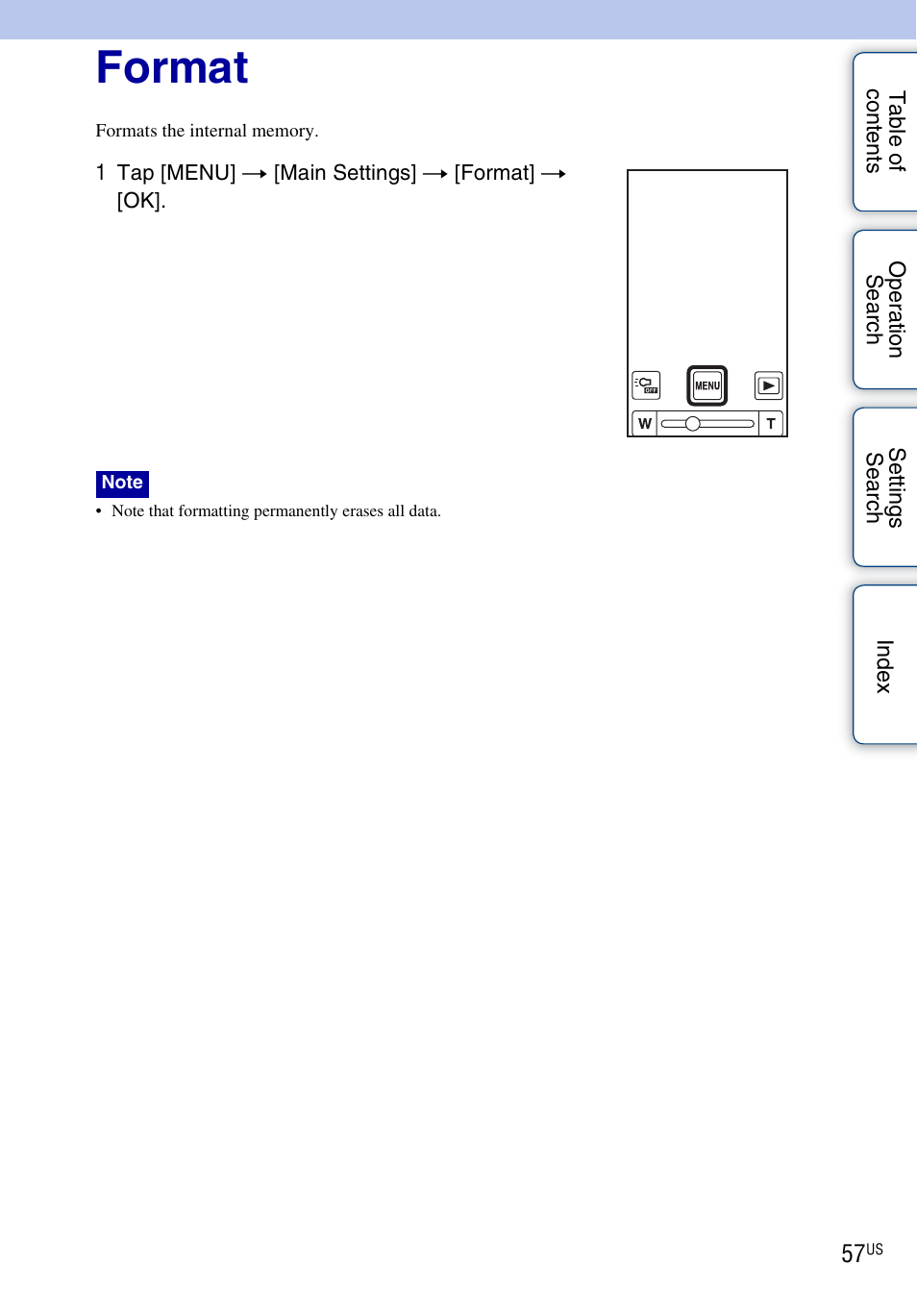 Format | Sony bloggie MHS-TS55 User Manual | Page 57 / 75
