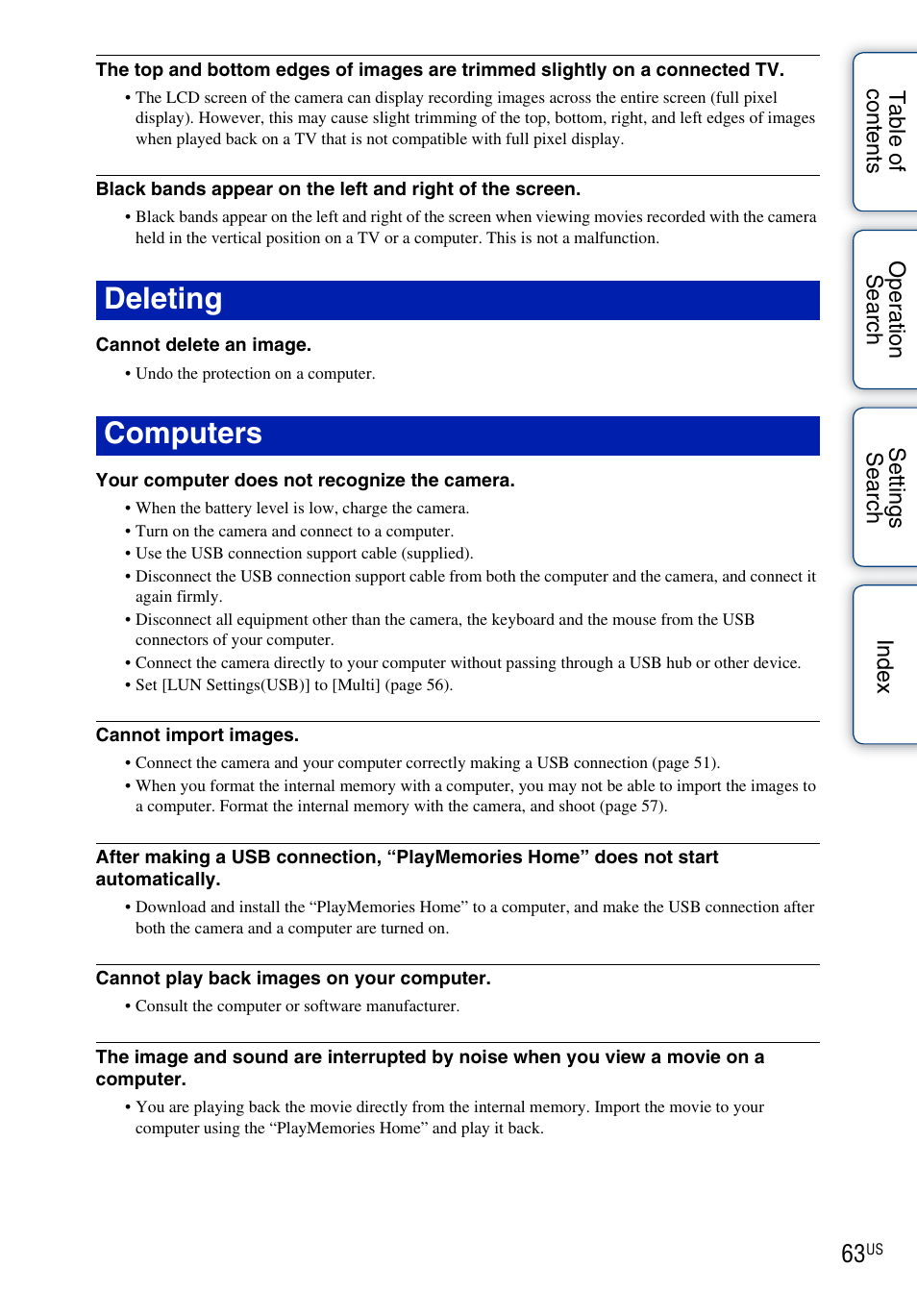 Deleting computers | Sony bloggie MHS-TS55 User Manual | Page 63 / 75