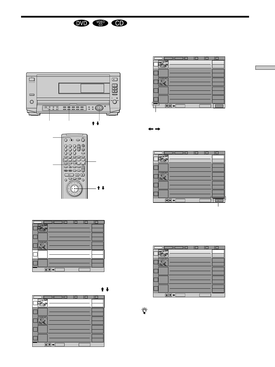 Sorting discs, Sorting discs 31 | Sony DVP-CX850D User Manual | Page 31 / 84