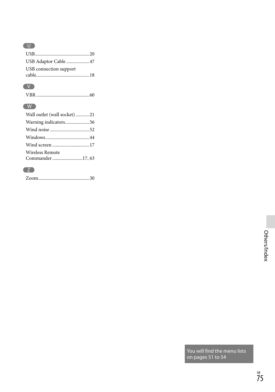 Sony HDR-PJ790V User Manual | Page 75 / 76