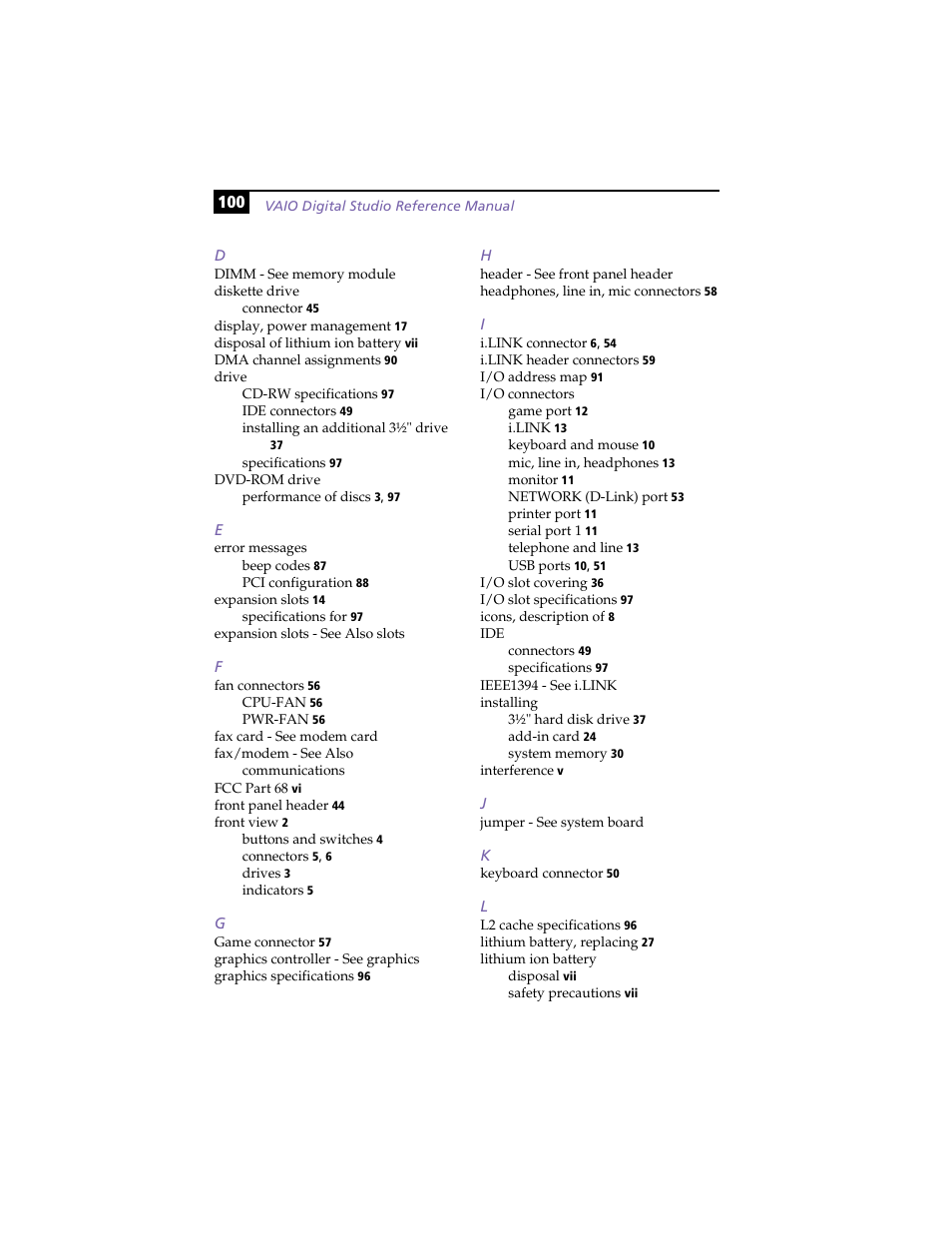 Sony PCV-RX270DS User Manual | Page 114 / 118