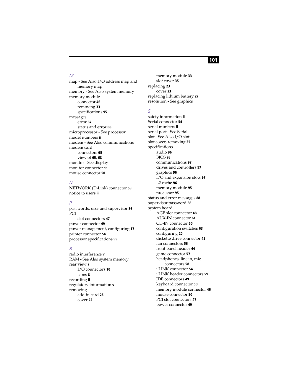 Sony PCV-RX270DS User Manual | Page 115 / 118