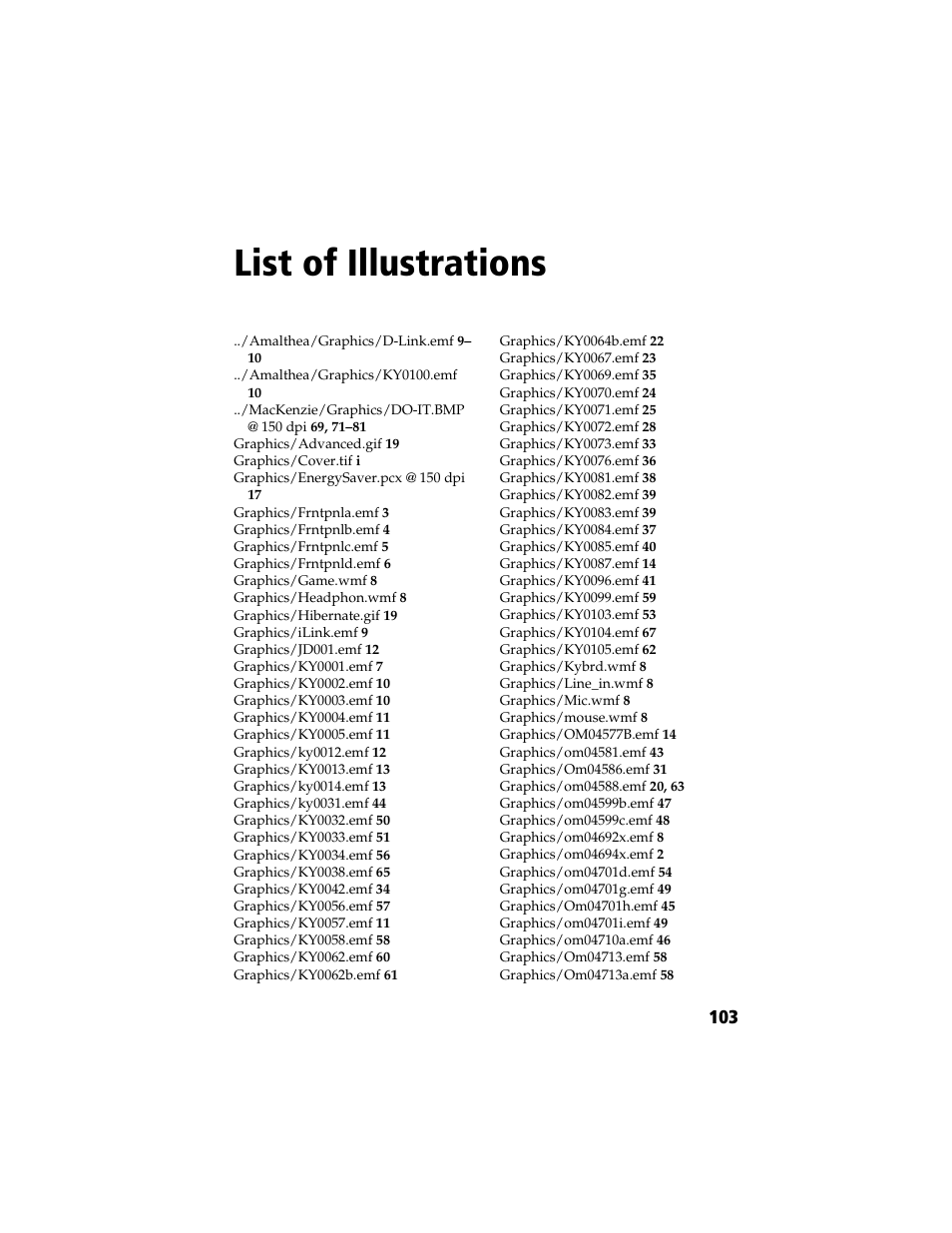 List of illustrations | Sony PCV-RX270DS User Manual | Page 117 / 118