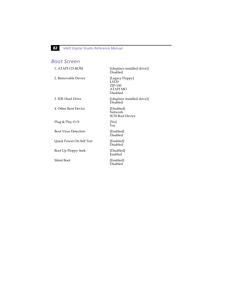 Boot screen | Sony PCV-RX270DS User Manual | Page 96 / 118