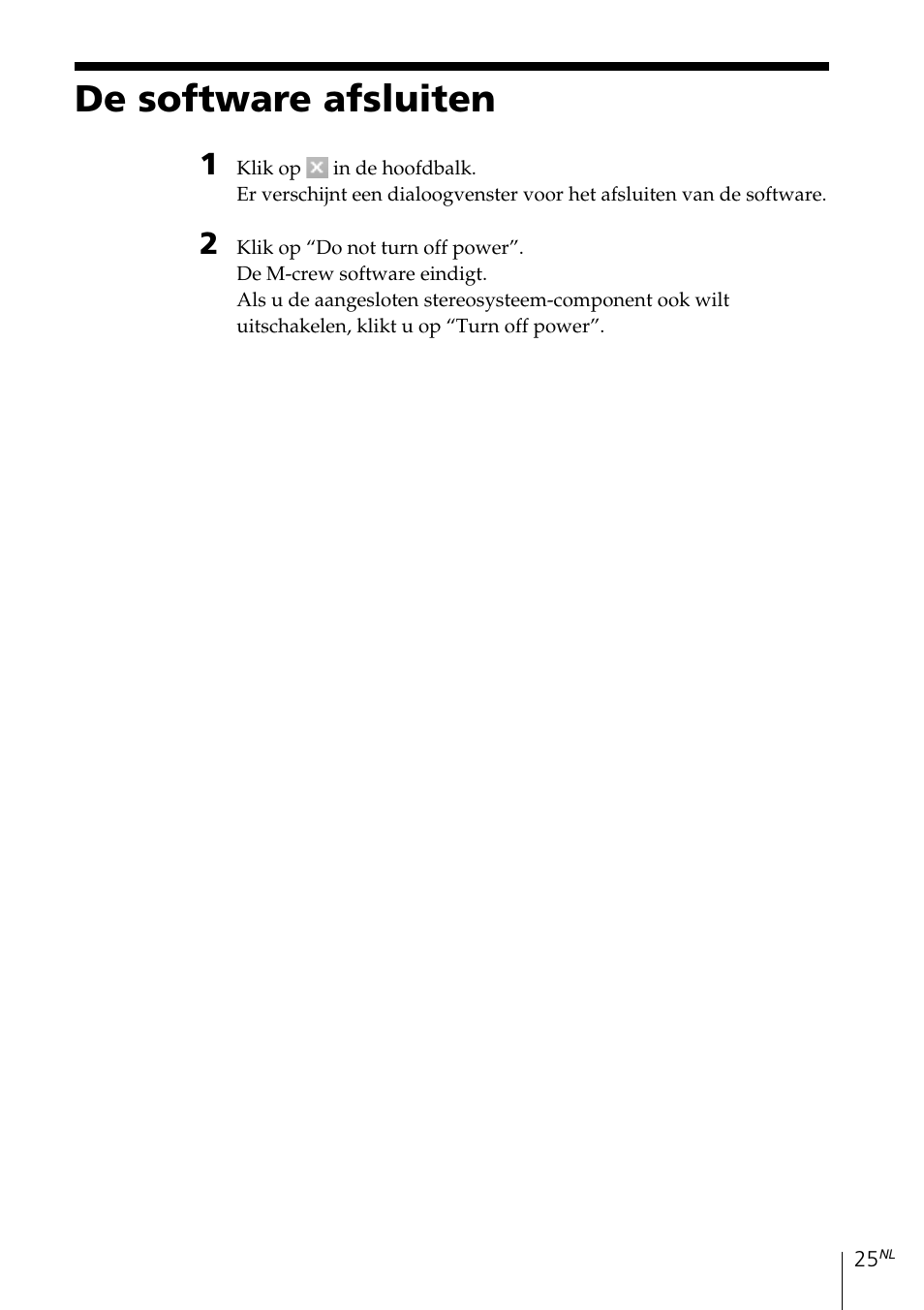 De software afsluiten | Sony MDS-PC3 User Manual | Page 137 / 254