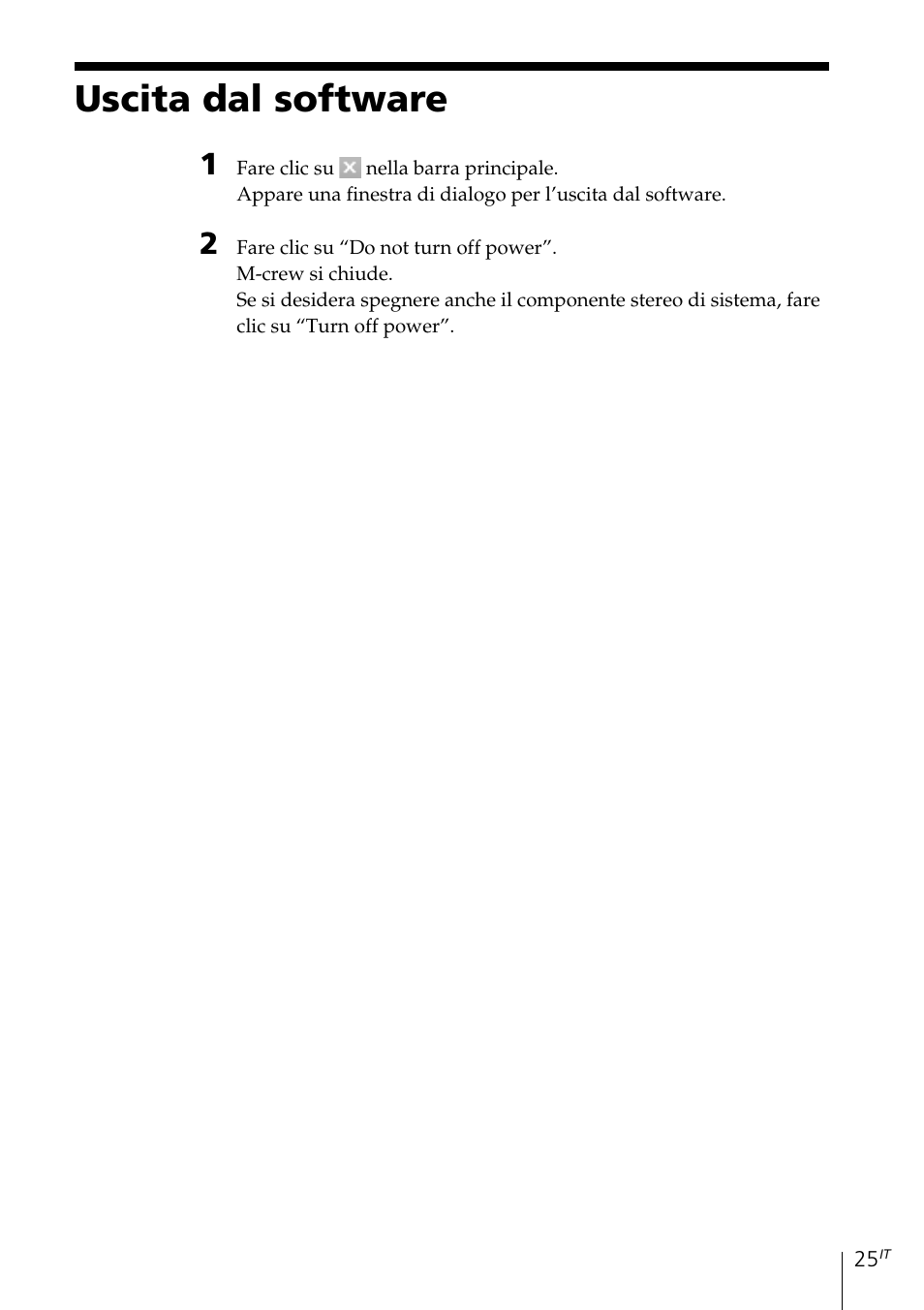 Uscita dal software | Sony MDS-PC3 User Manual | Page 193 / 254
