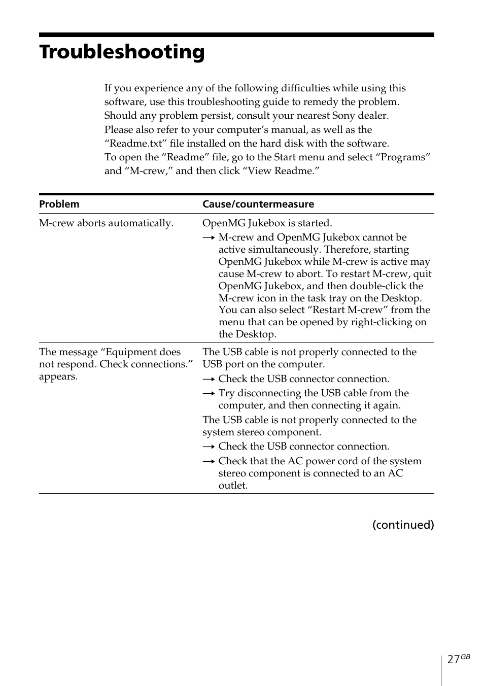 Troubleshooting | Sony MDS-PC3 User Manual | Page 27 / 254