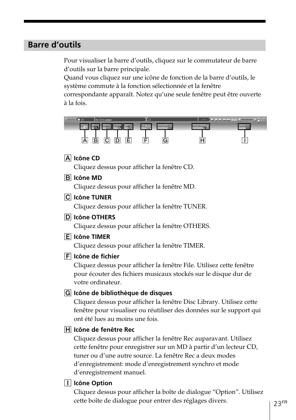 Barre d’outils | Sony MDS-PC3 User Manual | Page 51 / 254