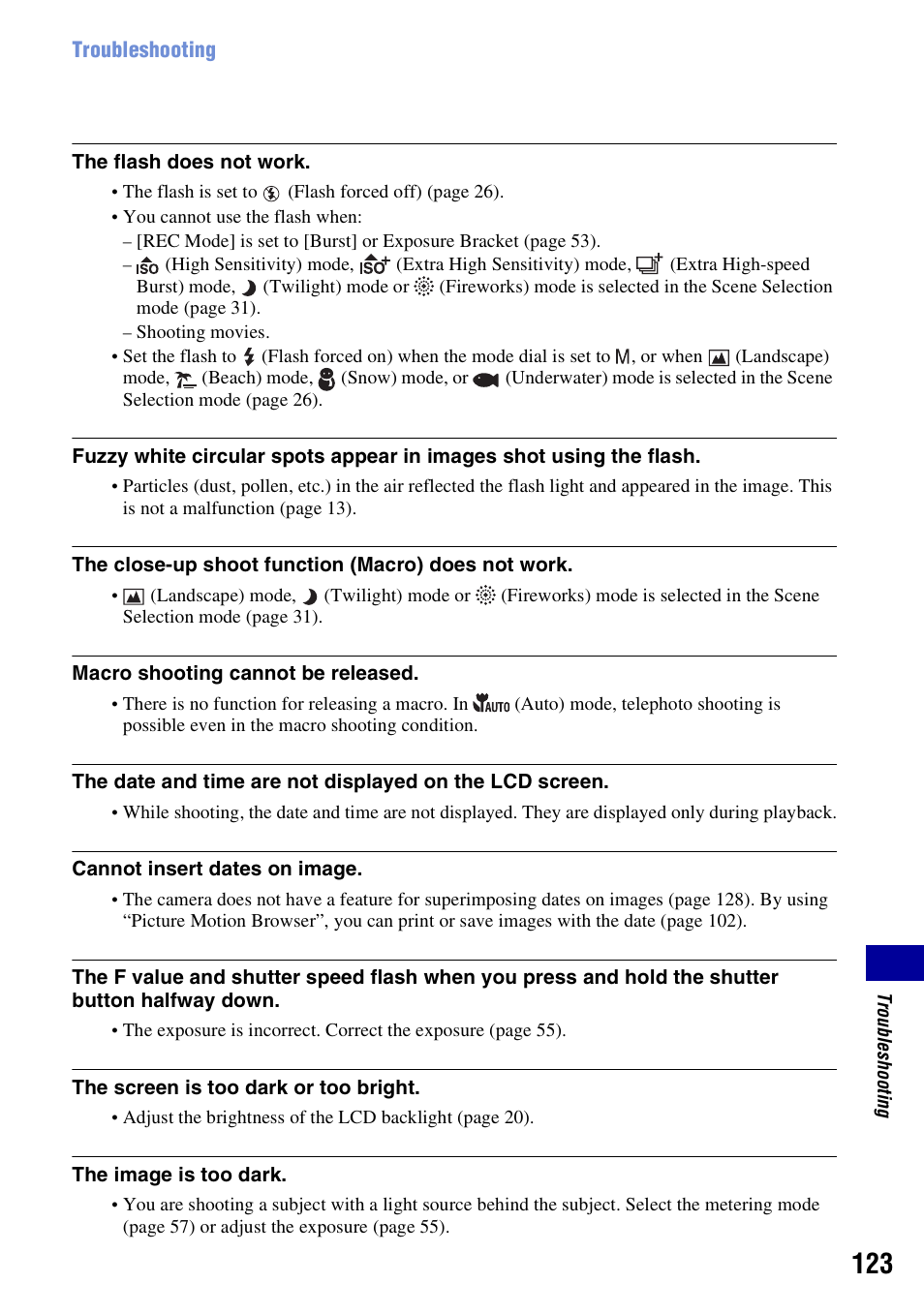 Sony DSC-W300 User Manual | Page 123 / 145