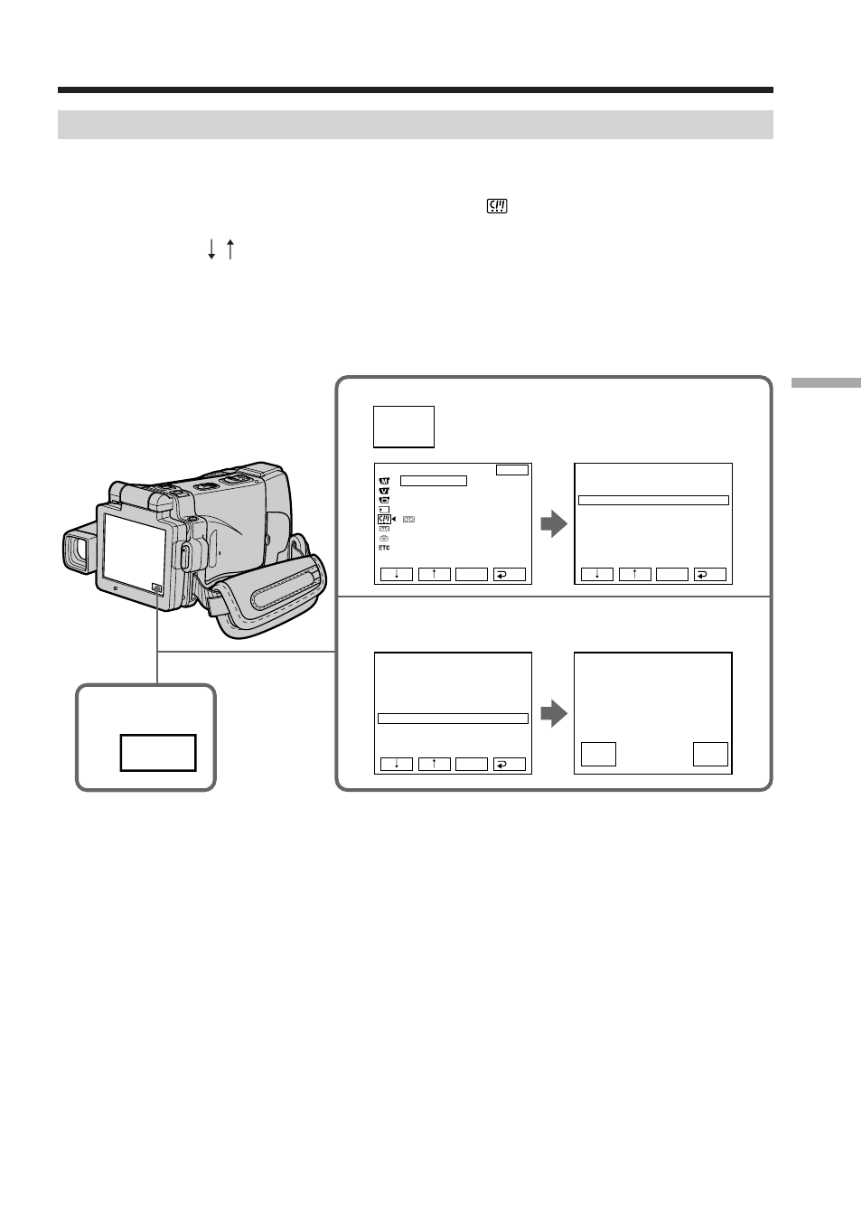 Erasing a title, Superimposing a title, Menu | Sony DCR-IP210 User Manual | Page 93 / 220