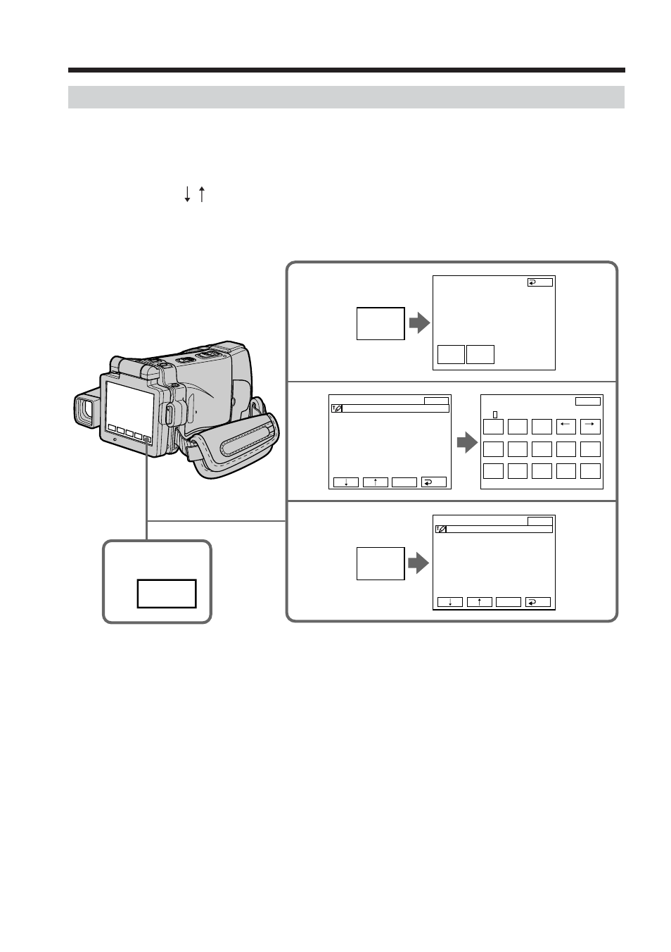Making a title in vcr mode, Making your own titles, Title set | Sony DCR-IP210 User Manual | Page 96 / 220