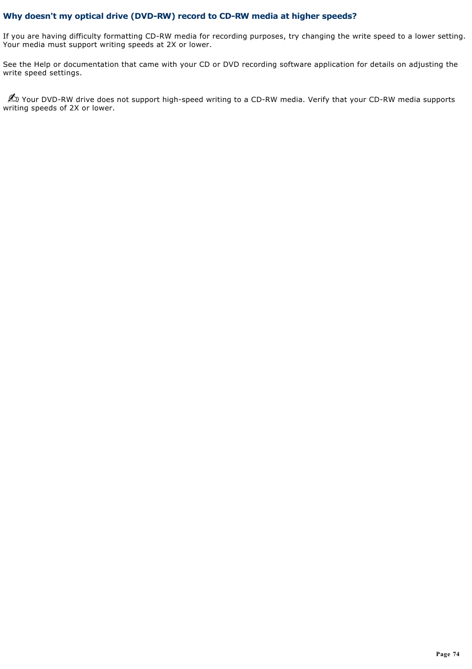 Sony PCV-RXA842 User Manual | Page 74 / 97