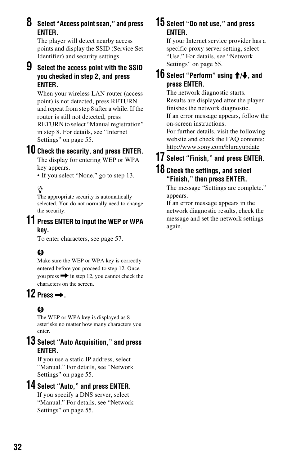 Sony BDP-S560 User Manual | Page 32 / 87