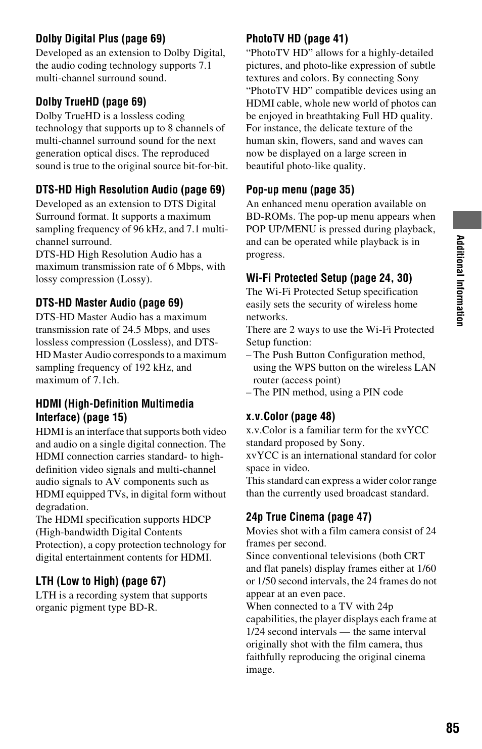 Sony BDP-S560 User Manual | Page 85 / 87