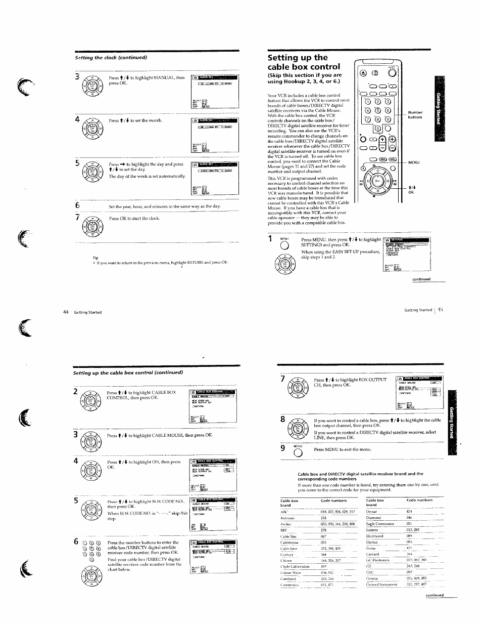 Setting up the cable box control | Sony SLV-789HF User Manual | Page 15 / 31