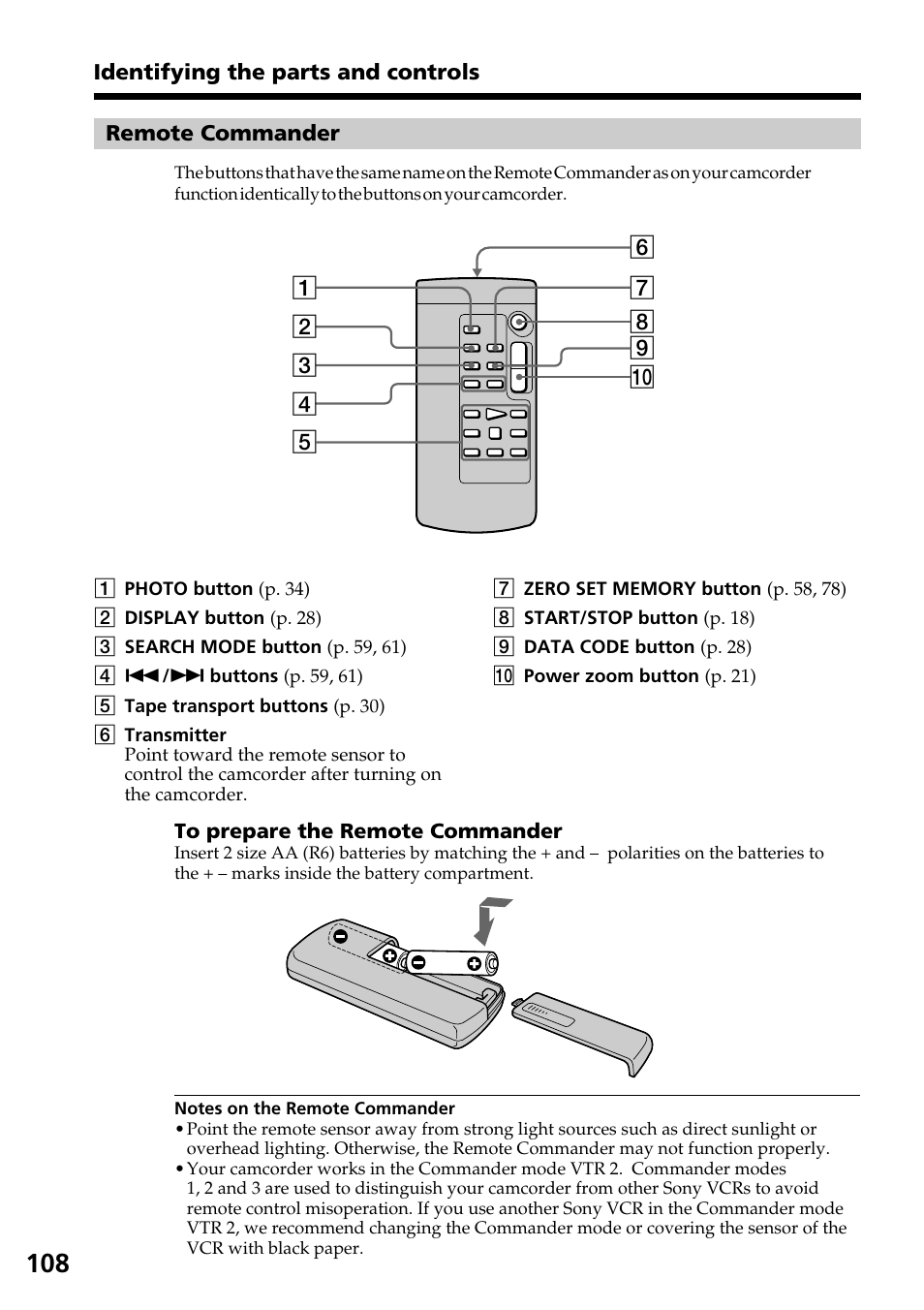 Sony DCR-TRV130 User Manual | Page 108 / 112