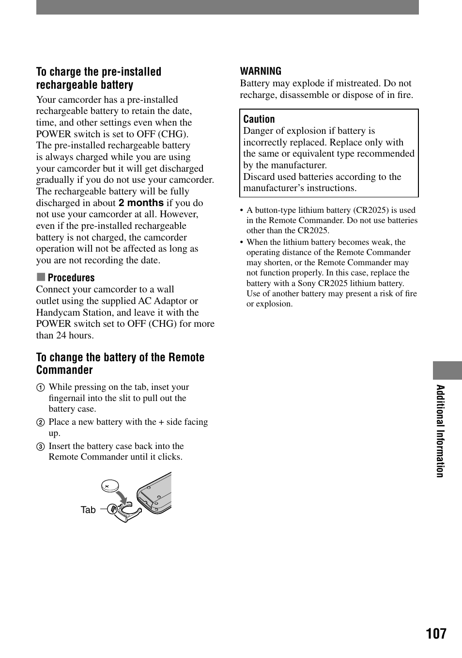 Sony DCR-PC55 User Manual | Page 107 / 115