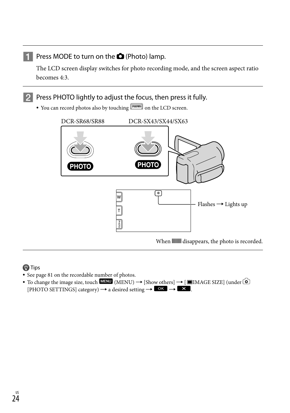 Sony DCR-SR88 User Manual | Page 24 / 98