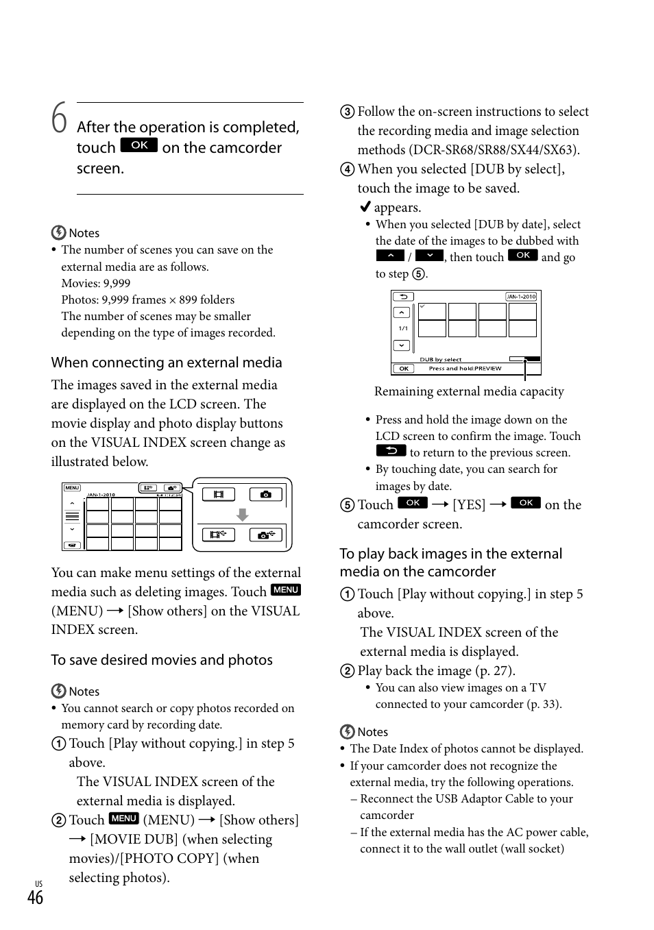 Sony DCR-SR88 User Manual | Page 46 / 98
