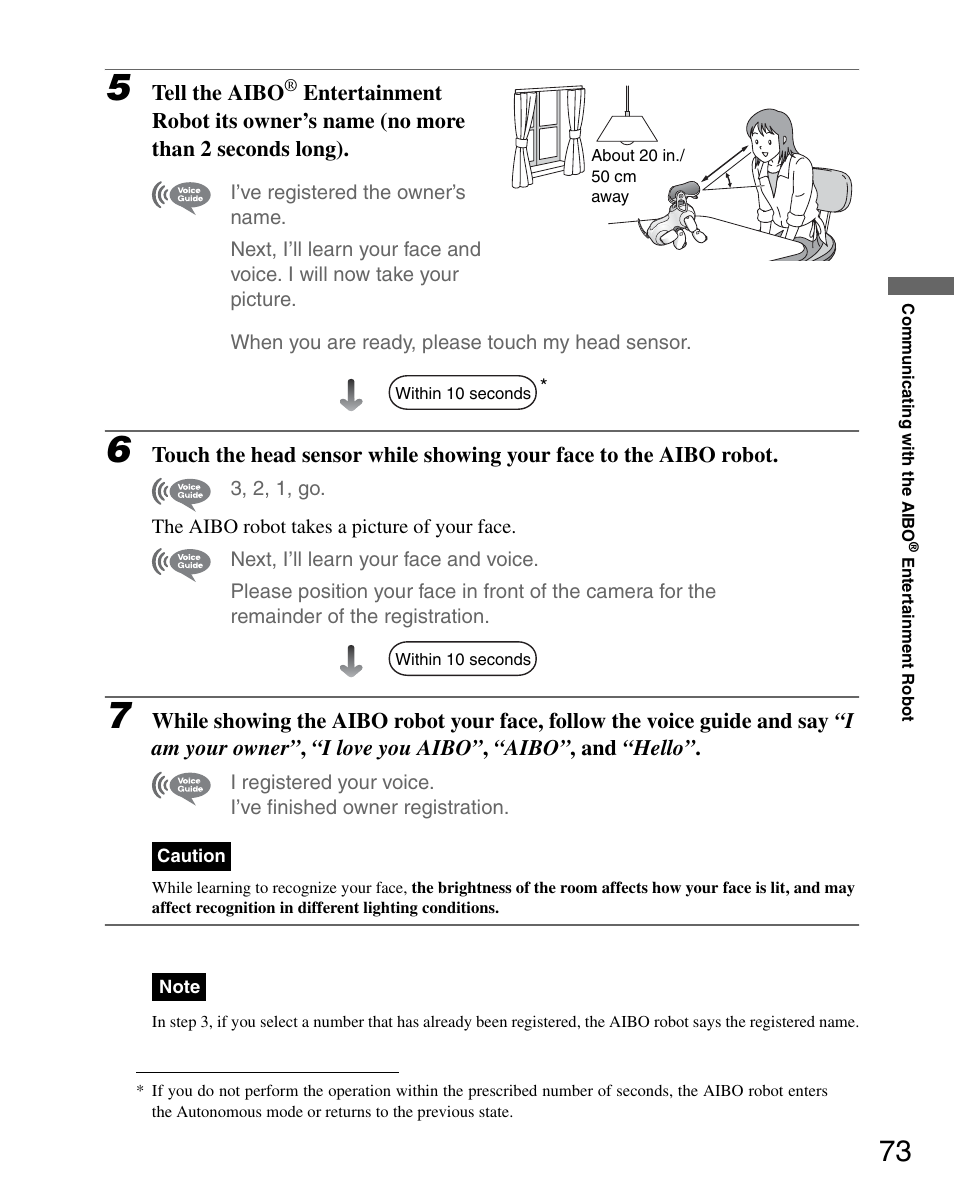 Sony ERS-7M3 User Manual | Page 73 / 164