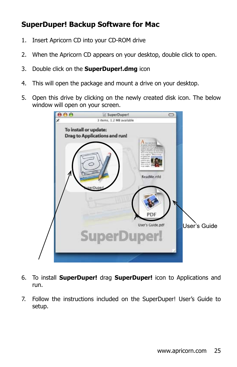 Superduper! backup software for mac | Apricorn EZ Bus DTS User Manual | Page 25 / 44