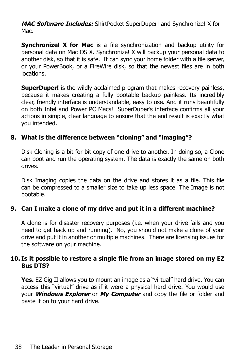 Apricorn EZ Bus DTS User Manual | Page 38 / 44