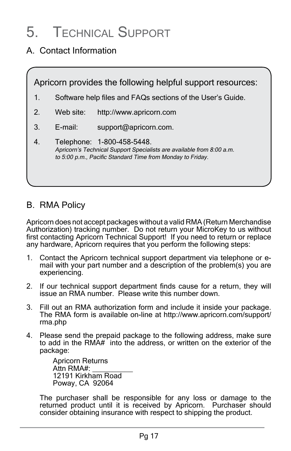 Echnical, Upport | Apricorn USB Storage Device User Manual | Page 19 / 22
